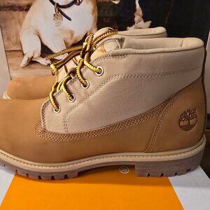 Timberland Premium Mid Lace Chukka Boot Wheat / Tan RARE Color Mens US 10.5 NEW